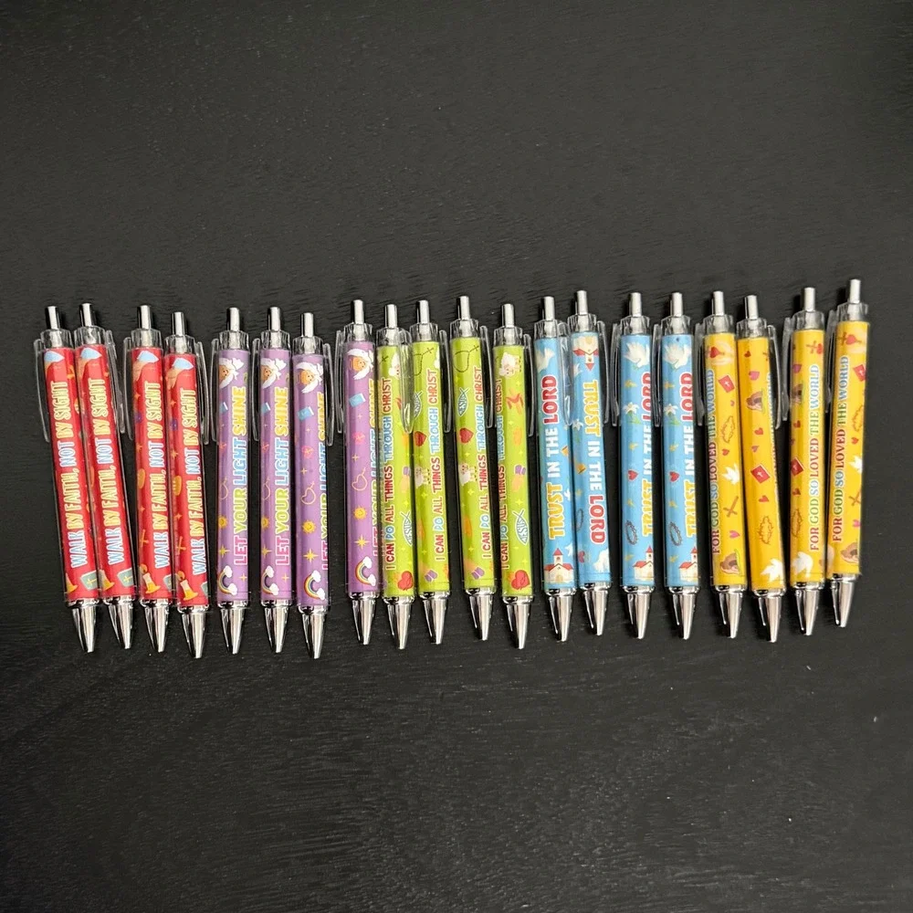 Religious Pen and Highlighter Set Multicolor New Scripture Verses Set of 40 Bulk